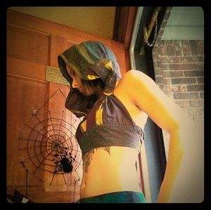 Hooded Bohemian Festival ready crop top